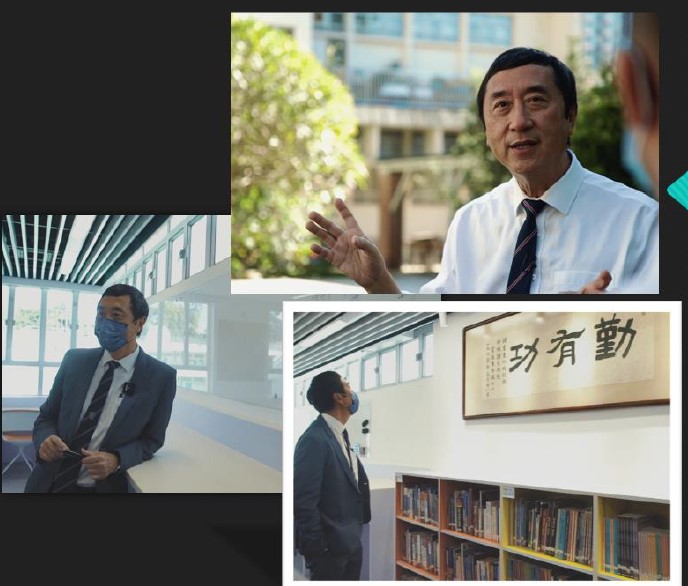 Prof Sung practising Chinese calligraphy