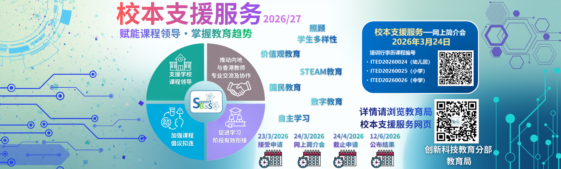 教育局校本支援服务横幅