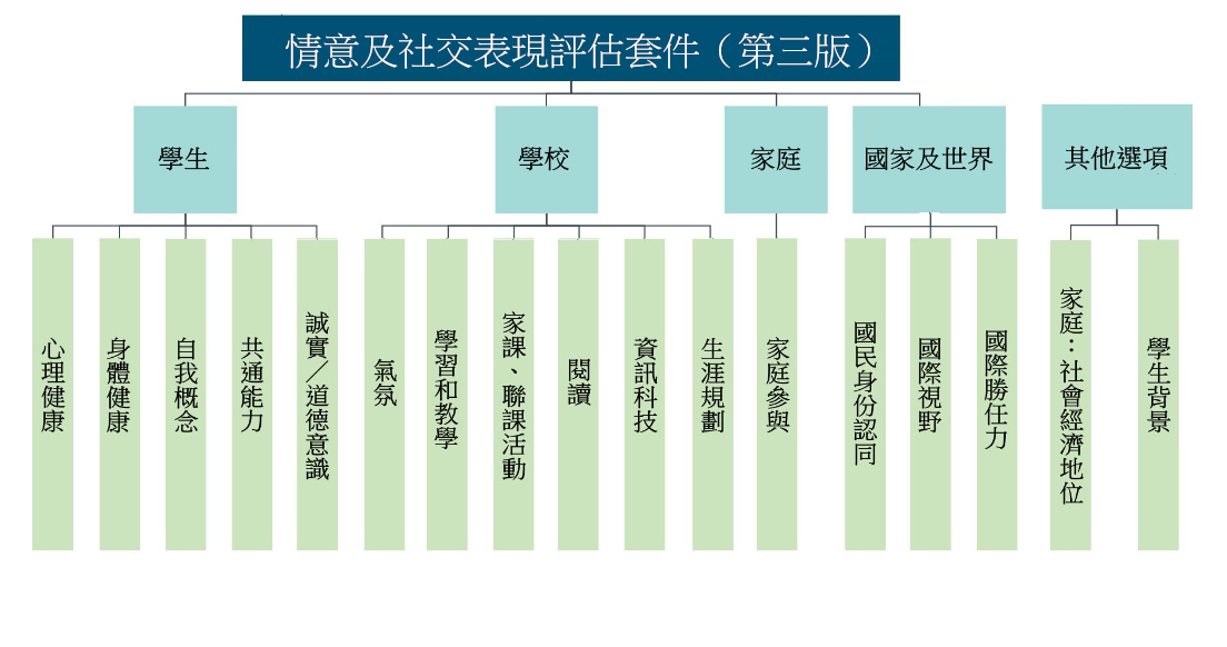 情意及社交表現評估套件（第三版）（中學）架構